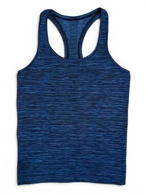 Lululemon Swiftly Tech Racerback Tank Top Blue Black Space Dye Size 8